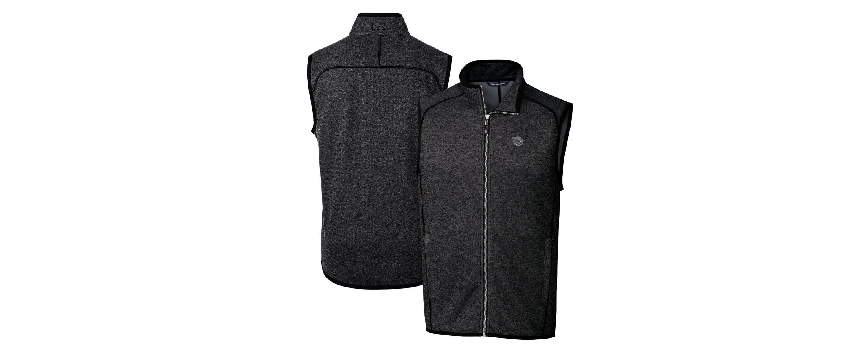 NCAA Heather Cincinnati Bearcats Mainsail Sweater-Knit Big & Tall Full-Zip Vest