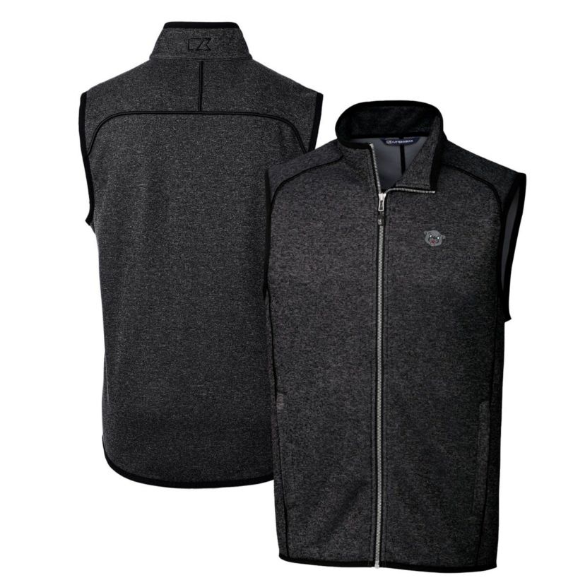 NCAA Heather Cincinnati Bearcats Mainsail Sweater-Knit Big & Tall Full-Zip Vest