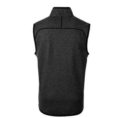NCAA Heather Kansas Jayhawks Mainsail Sweater-Knit Big & Tall Full-Zip Vest