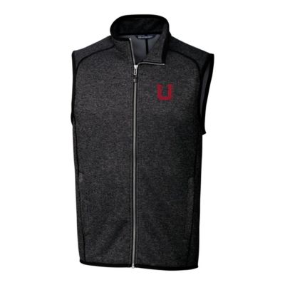 NCAA Heather Utah Utes Mainsail Sweater-Knit Big & Tall Full-Zip Vest