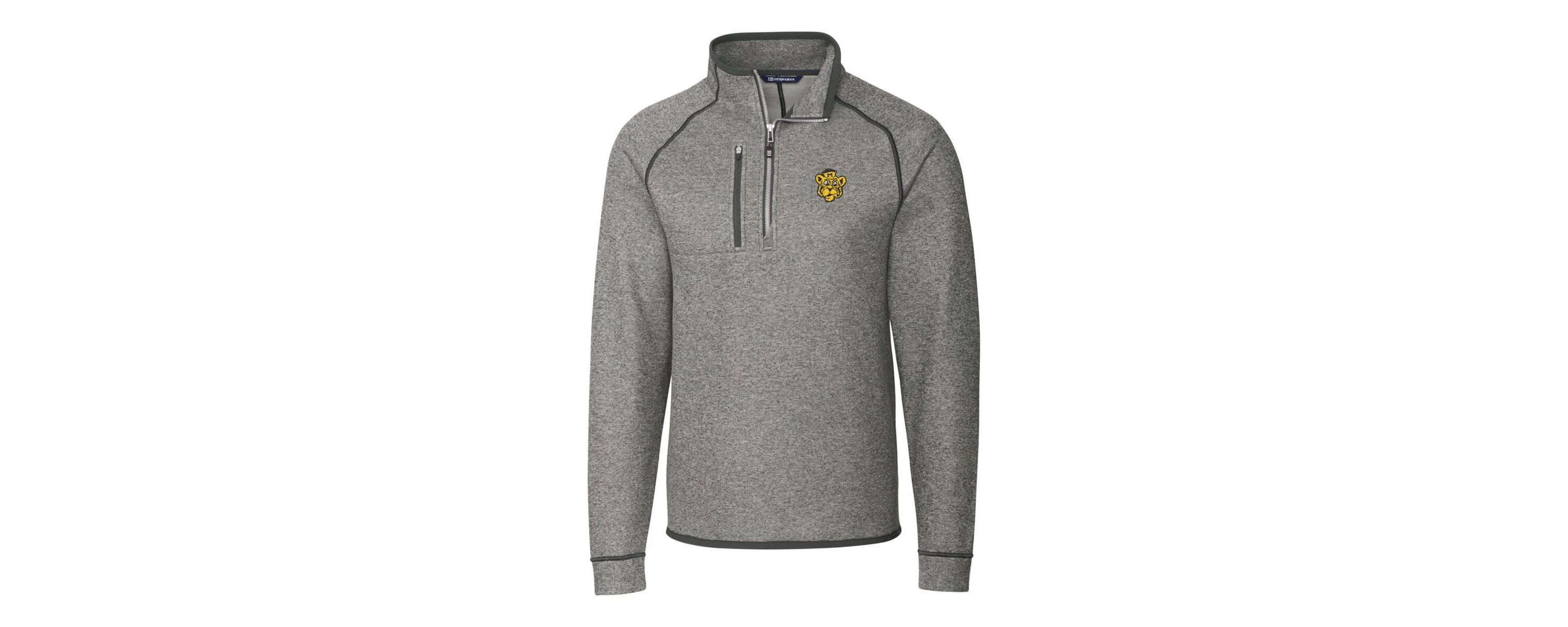 NCAA Missouri Tigers Mainsail Sweater-Knit Big & Tall Half-Zip Pullover Jacket