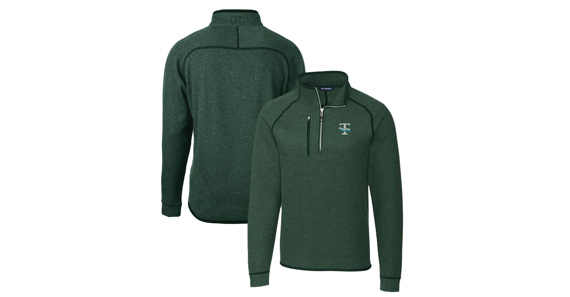 Tulane Green Wave NCAA Tulane Wave Mainsail Sweater-Knit Big & Tall Half-Zip Pullover Jacket