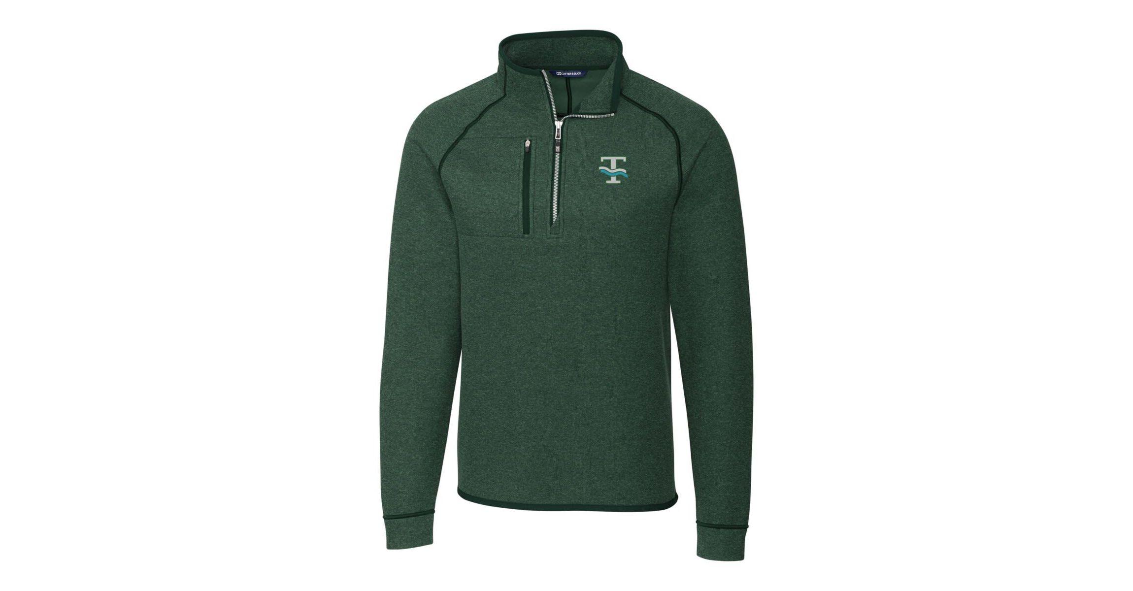 Tulane Green Wave NCAA Tulane Wave Mainsail Sweater-Knit Big & Tall Half-Zip Pullover Jacket