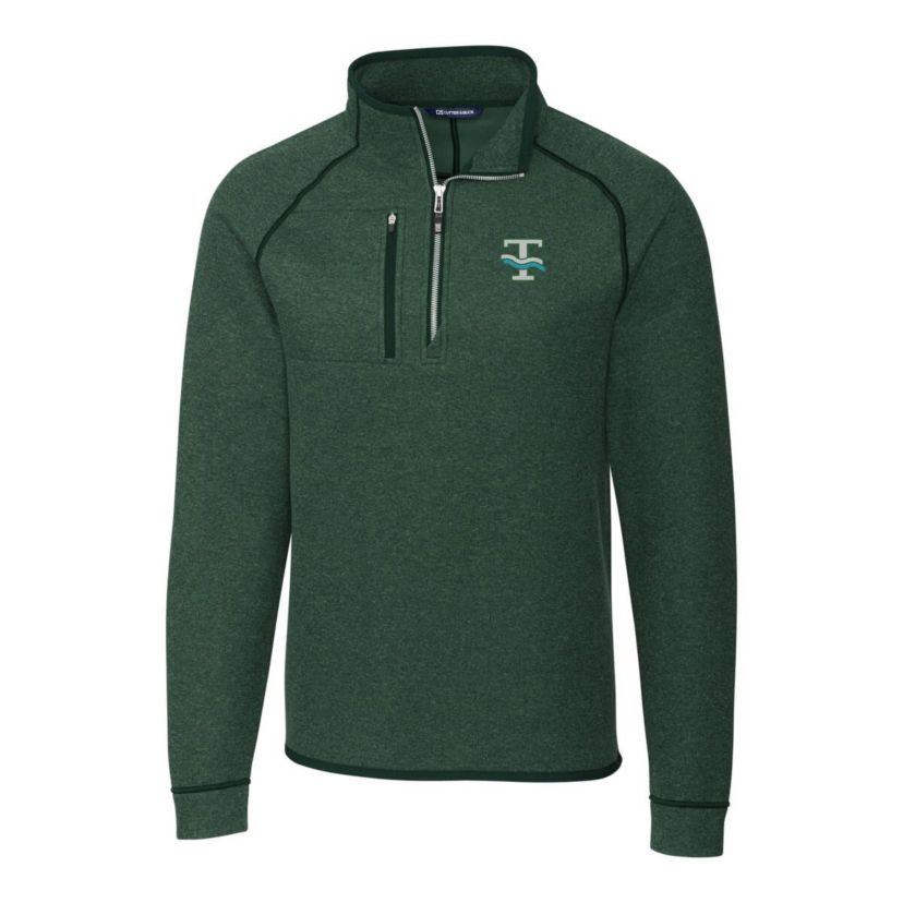 Tulane Green Wave NCAA Tulane Wave Mainsail Sweater-Knit Big & Tall Half-Zip Pullover Jacket