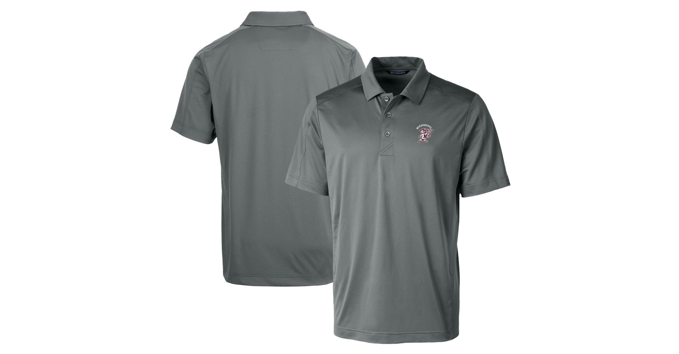 NCAA Mississippi State Bulldogs Team Logo Big & Tall Prospect Textured Stretch Polo