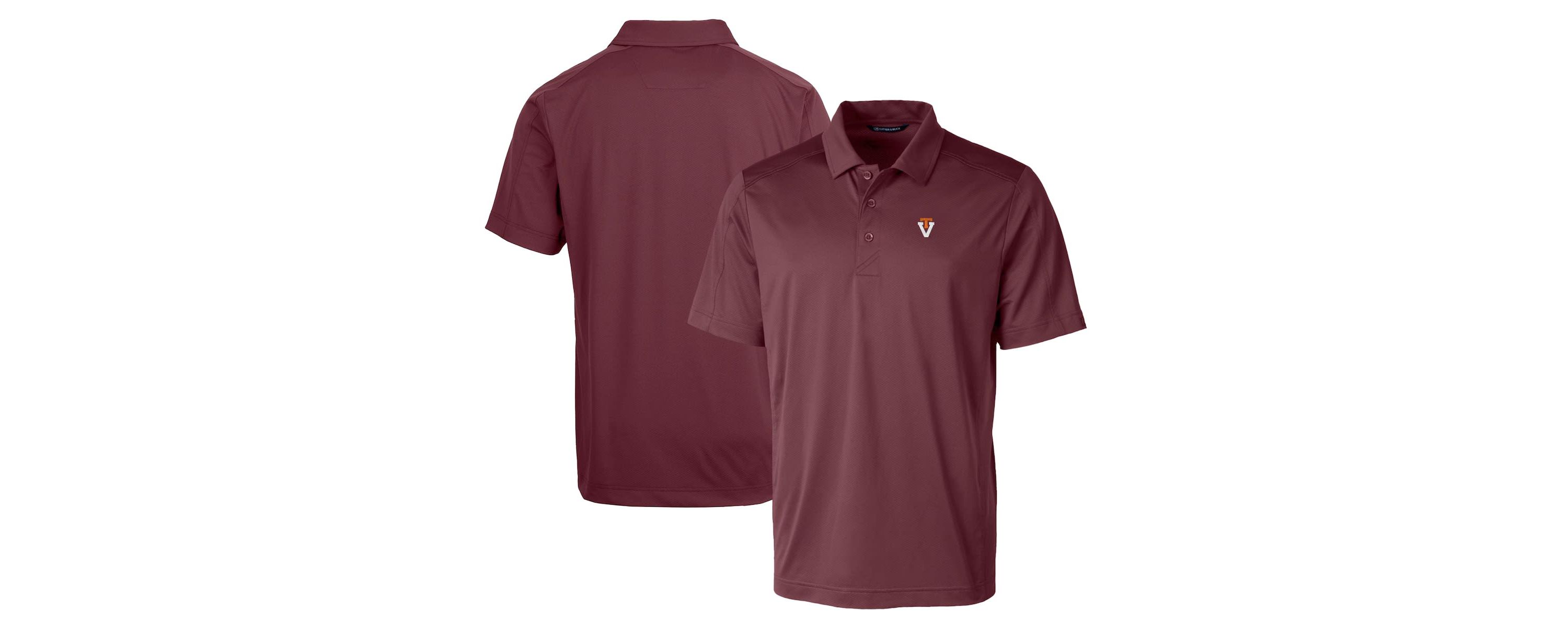 NCAA Virginia Tech Hokies Team Logo Big & Tall Prospect Textured Stretch Polo