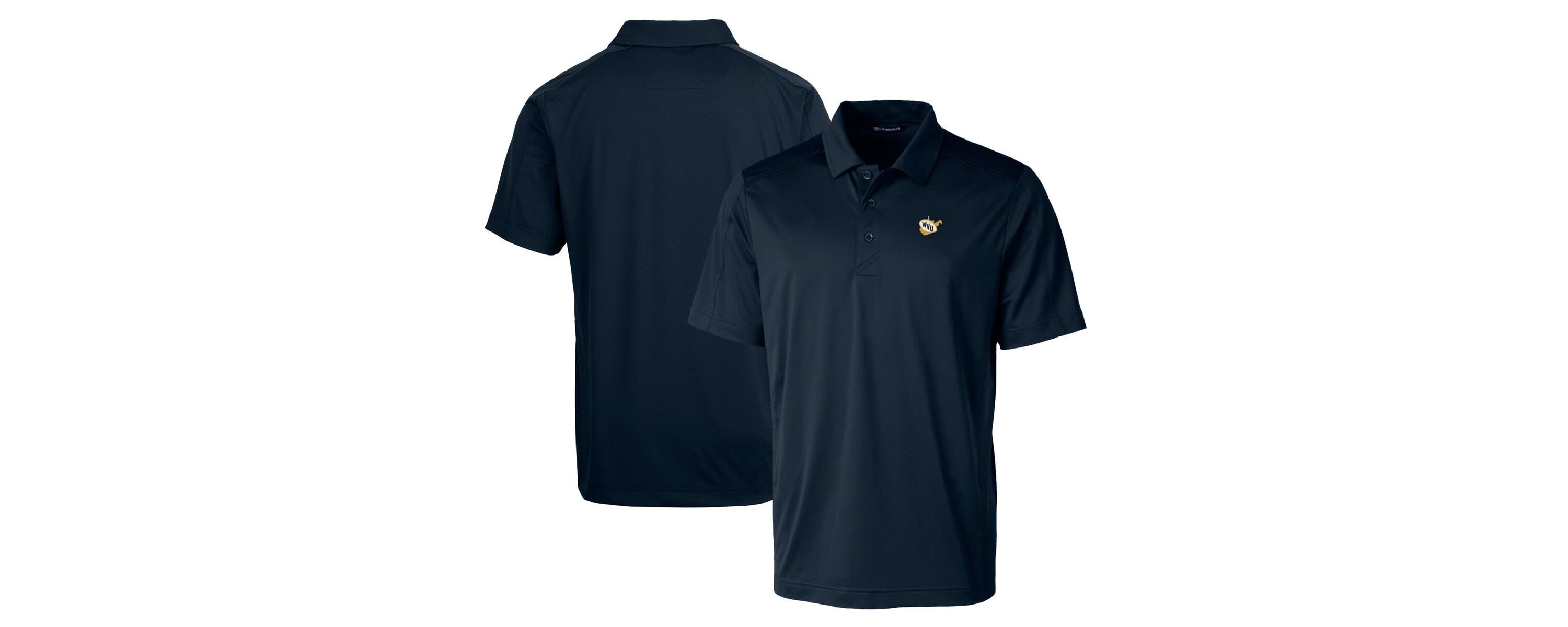 NCAA West Virginia Mountaineers Team Logo Big & Tall Prospect Textured Stretch Polo