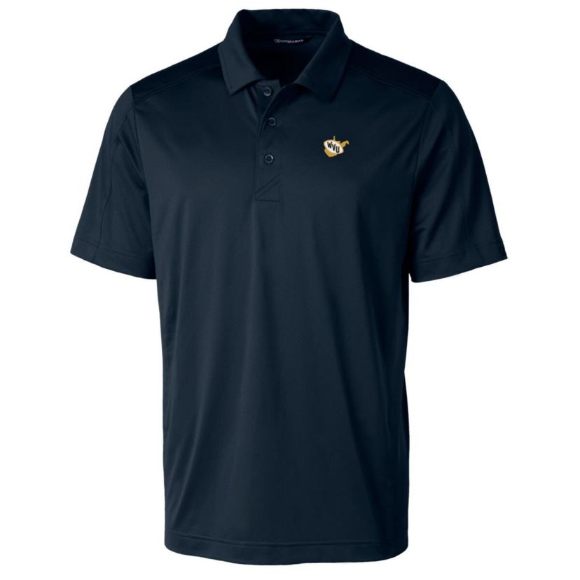 NCAA West Virginia Mountaineers Team Logo Big & Tall Prospect Textured Stretch Polo