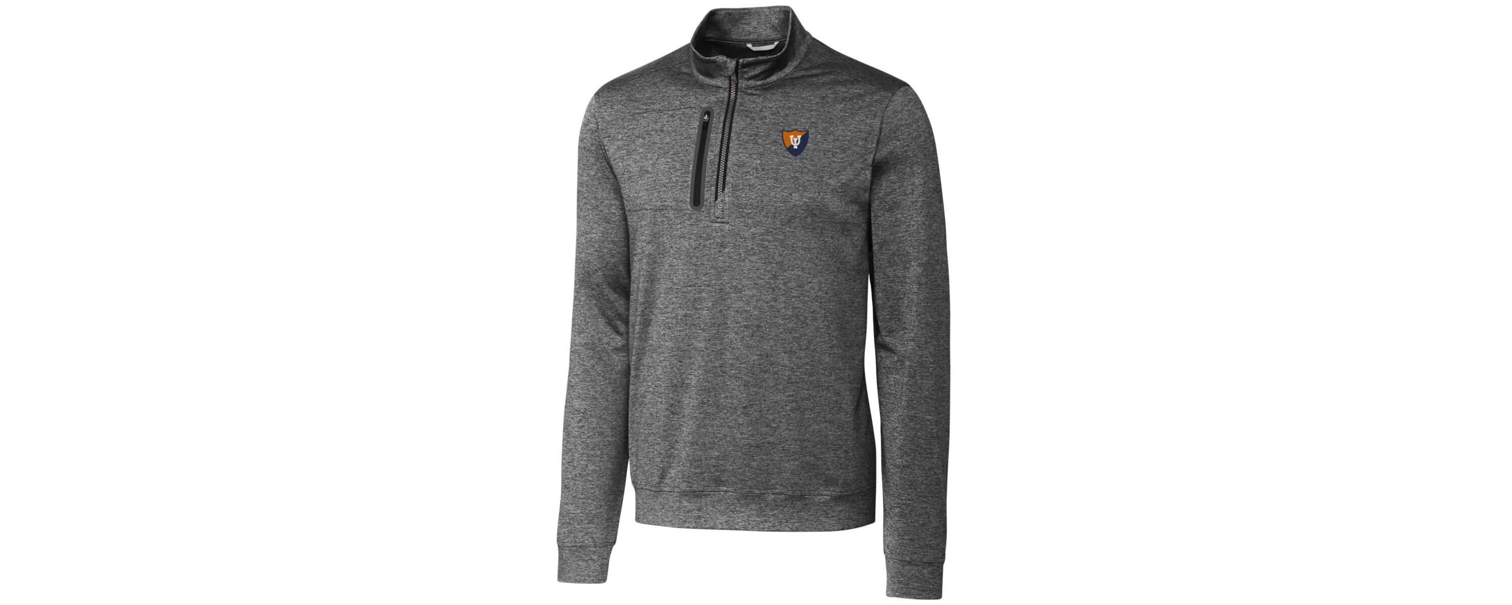 NCAA Illinois Fighting Illini Vault Big & Tall Stealth Quarter-Zip Pullover Top