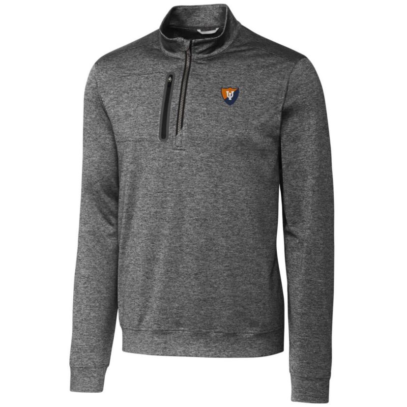 NCAA Illinois Fighting Illini Vault Big & Tall Stealth Quarter-Zip Pullover Top
