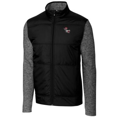 NCAA NC State Wolfpack Vault Big & Tall Stealth Hybrid Quilted Full-Zip Windbreaker Jacket