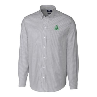 NCAA Marshall Thundering Herd Vault Big & Tall Oxford Stripe Long Sleeve Button-Down Shirt