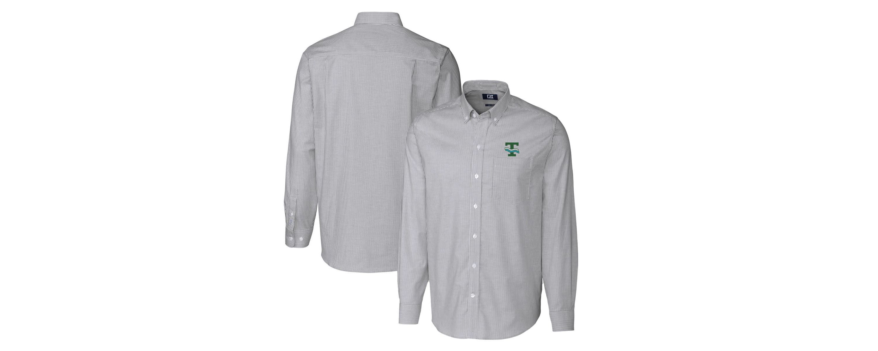 Tulane Green Wave NCAA Tulane Wave Vault Big & Tall Oxford Stripe Long Sleeve Button-Down Shirt