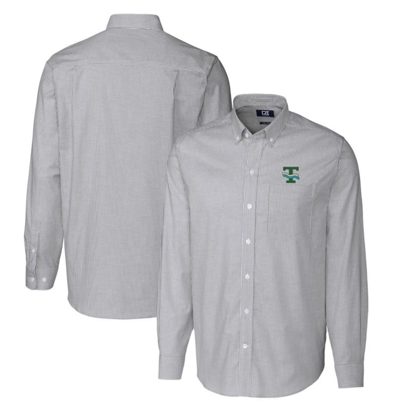 Tulane Green Wave NCAA Tulane Wave Vault Big & Tall Oxford Stripe Long Sleeve Button-Down Shirt