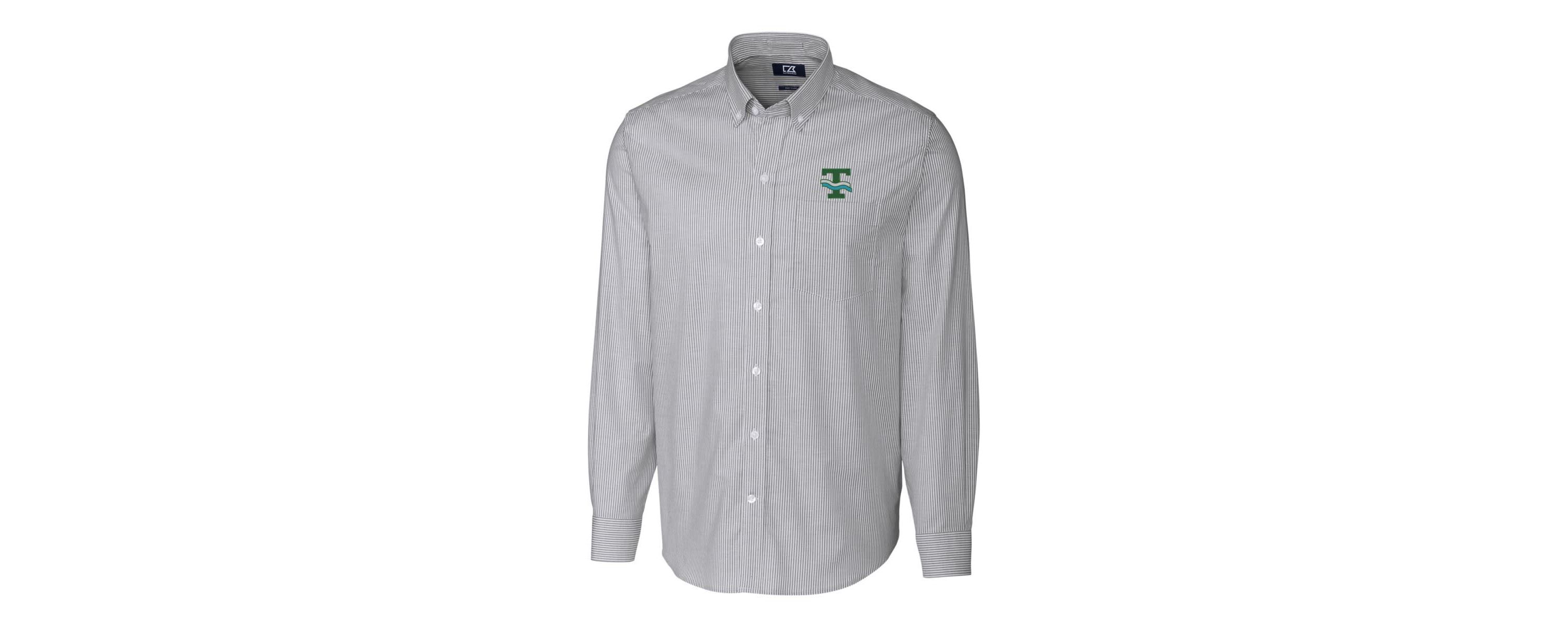 Tulane Green Wave NCAA Tulane Wave Vault Big & Tall Oxford Stripe Long Sleeve Button-Down Shirt