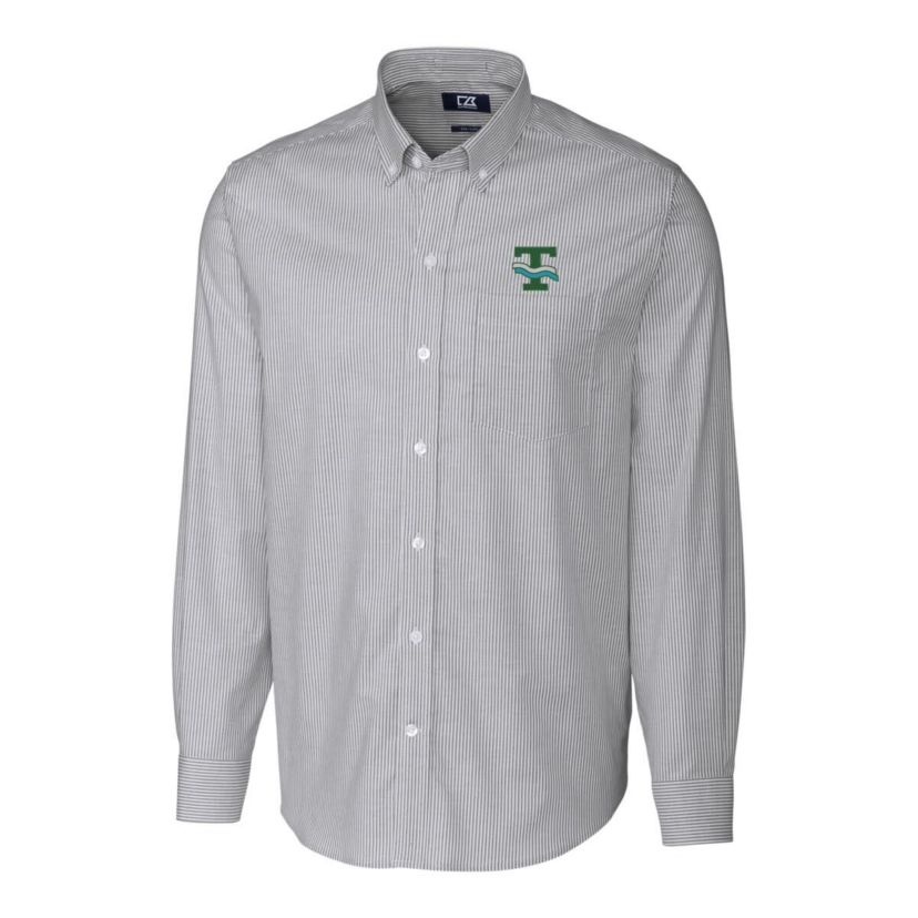 Tulane Green Wave NCAA Tulane Wave Vault Big & Tall Oxford Stripe Long Sleeve Button-Down Shirt