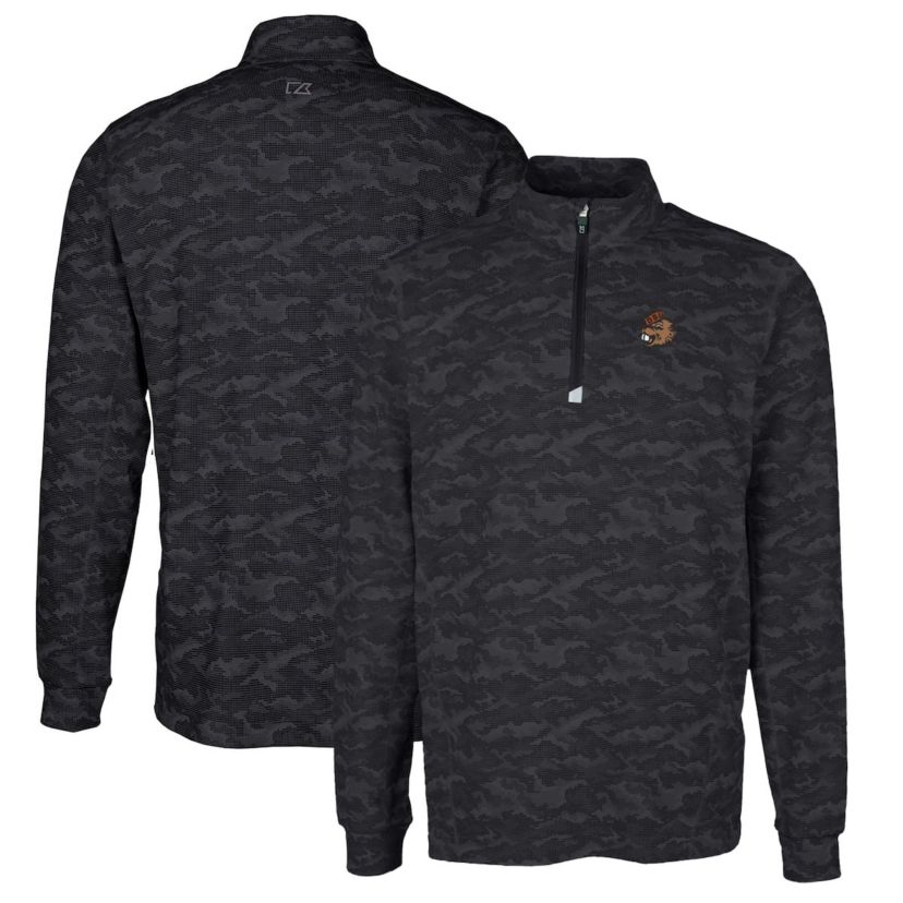NCAA Oregon State Beavers Vault Big & Tall Traverse Print Stretch Quarter-Zip Pullover Top