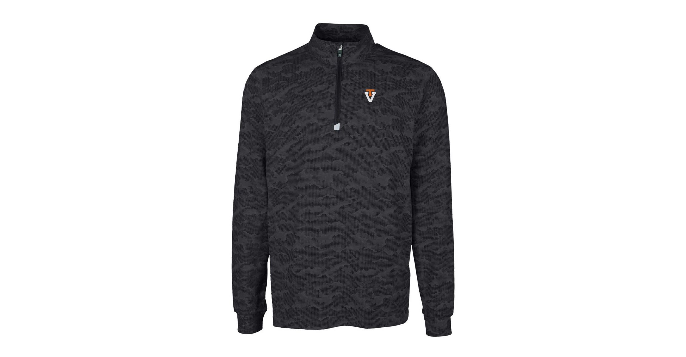 NCAA Virginia Tech Hokies Vault Big & Tall Traverse Print Stretch Quarter-Zip Pullover Top