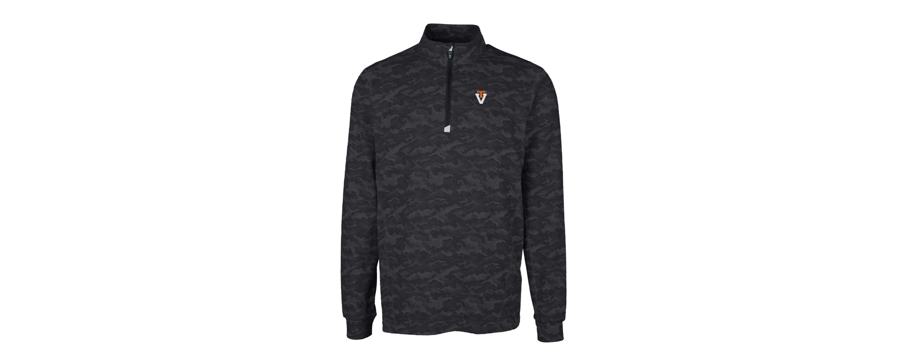 NCAA Virginia Tech Hokies Vault Big & Tall Traverse Print Stretch Quarter-Zip Pullover Top