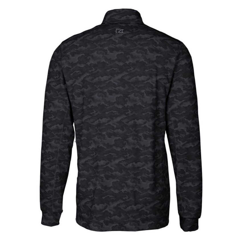 NCAA Virginia Tech Hokies Vault Big & Tall Traverse Print Stretch Quarter-Zip Pullover Top