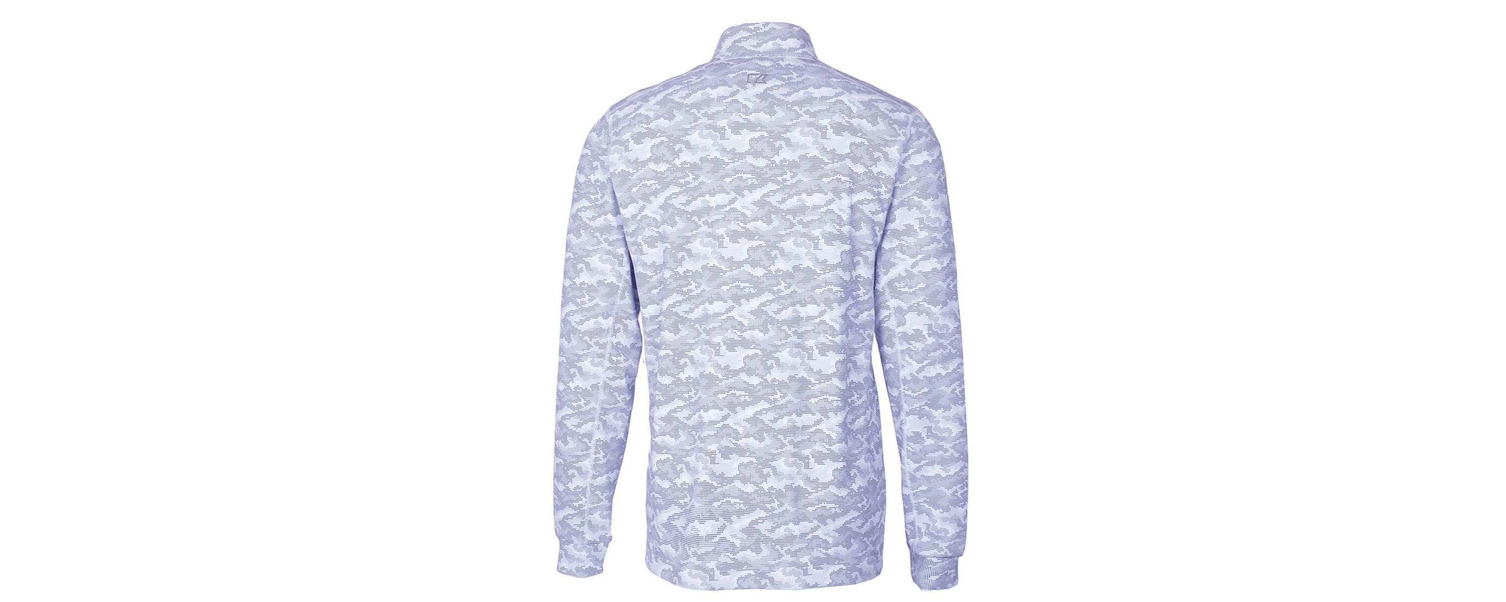 NCAA West Virginia Mountaineers Vault Big & Tall Traverse Print Stretch Quarter-Zip Pullover Top