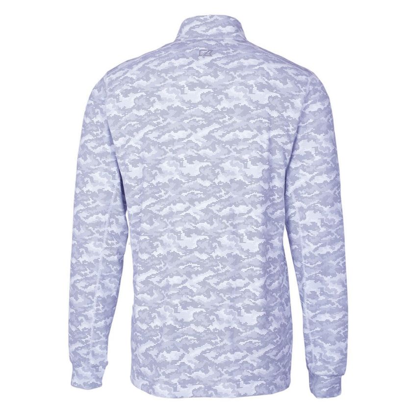 NCAA West Virginia Mountaineers Vault Big & Tall Traverse Print Stretch Quarter-Zip Pullover Top