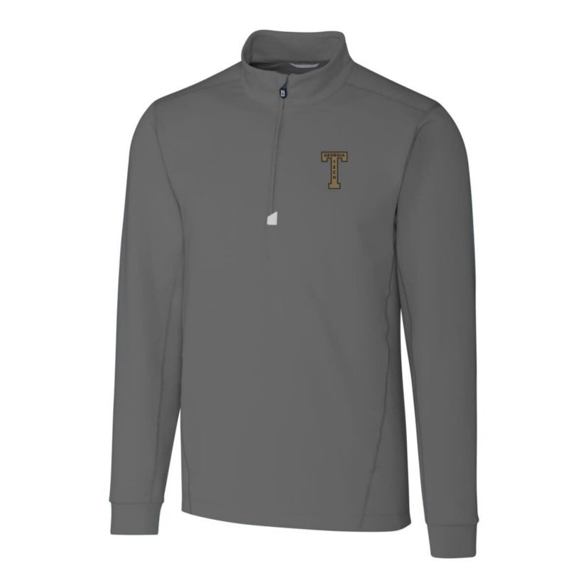 Georgia Tech Yellow Jackets NCAA GA Tech Jackets Big & Tall Traverse Stretch Quarter-Zip Pullover Top