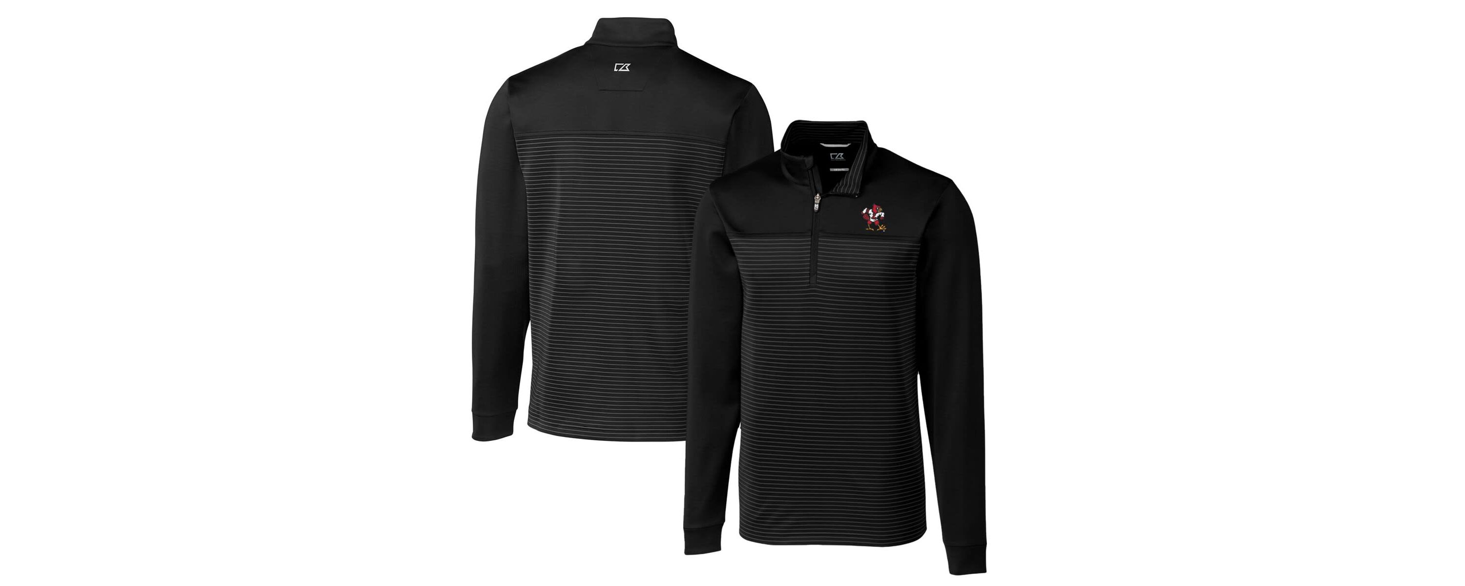 NCAA Louisville Cardinals Big & Tall Traverse Stripe Stretch Quarter-Zip Pullover Top