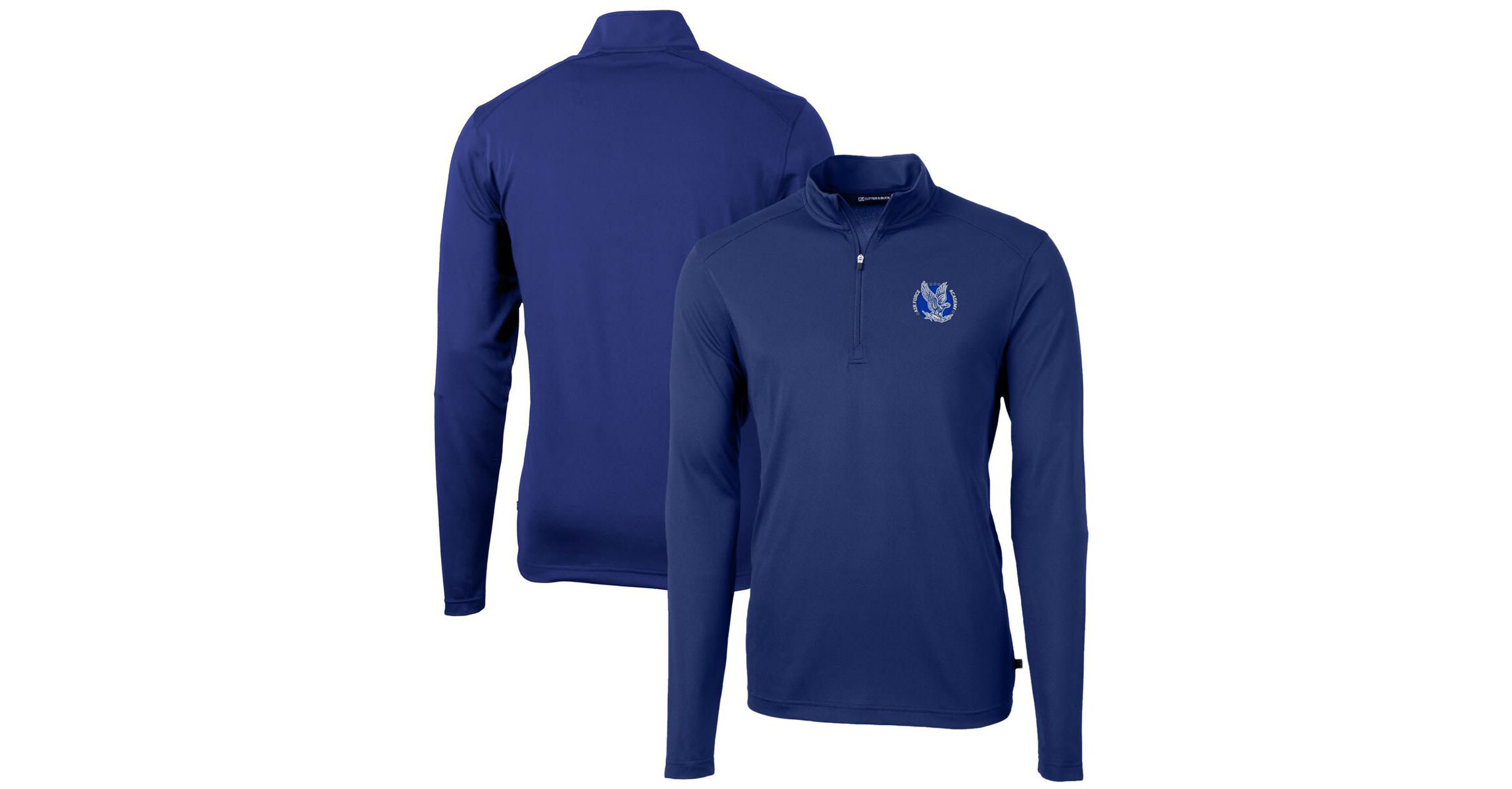 NCAA Air Force Falcons Team Big & Tall Virtue Eco Pique Recycled Quarter-Zip Pullover Top