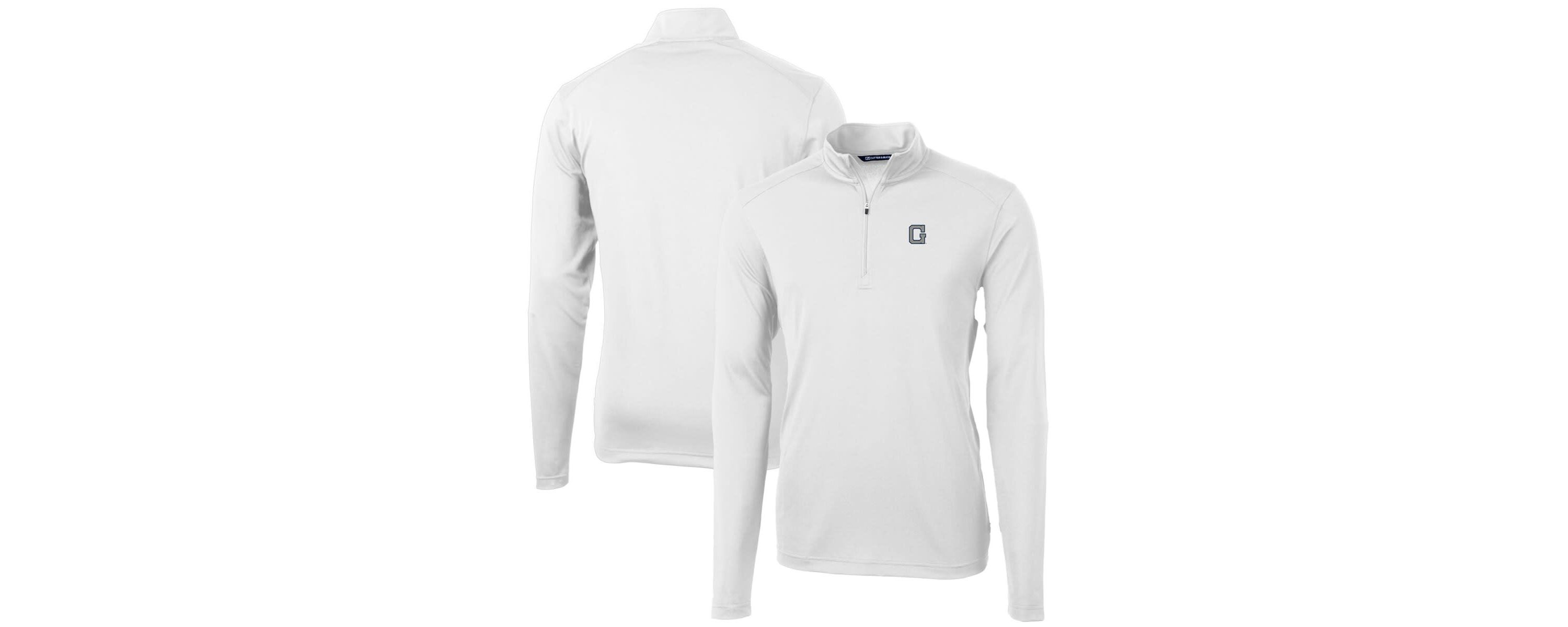 NCAA Georgetown Hoyas Team Big & Tall Virtue Eco Pique Recycled Quarter-Zip Pullover Top