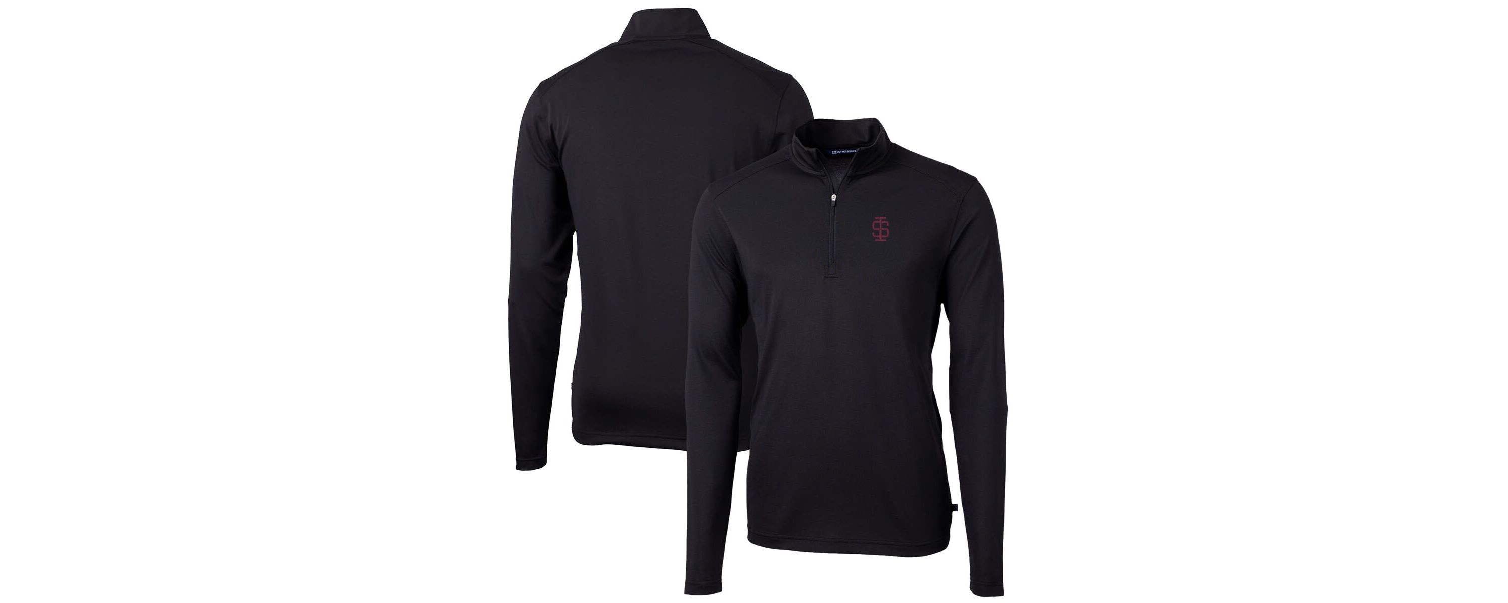 NCAA Southern Illinois Salukis Team Big & Tall Virtue Eco Pique Recycled Quarter-Zip Pullover Top