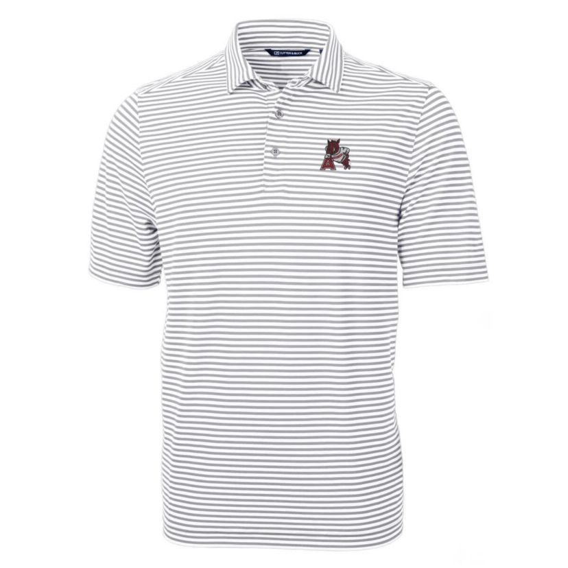 NCAA Arkansas Razorbacks Big & Tall Team Logo Virtue Eco Pique Stripe Recycled Polo