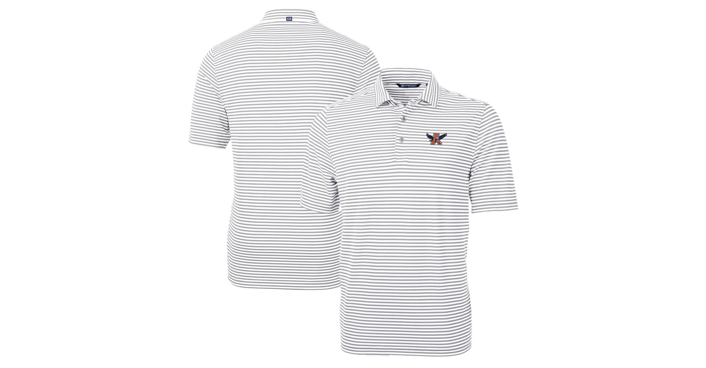 NCAA Auburn Tigers Big & Tall Team Logo Virtue Eco Pique Stripe Recycled Polo