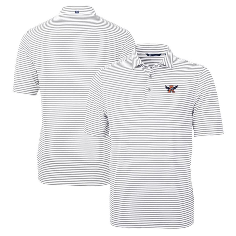 NCAA Auburn Tigers Big & Tall Team Logo Virtue Eco Pique Stripe Recycled Polo