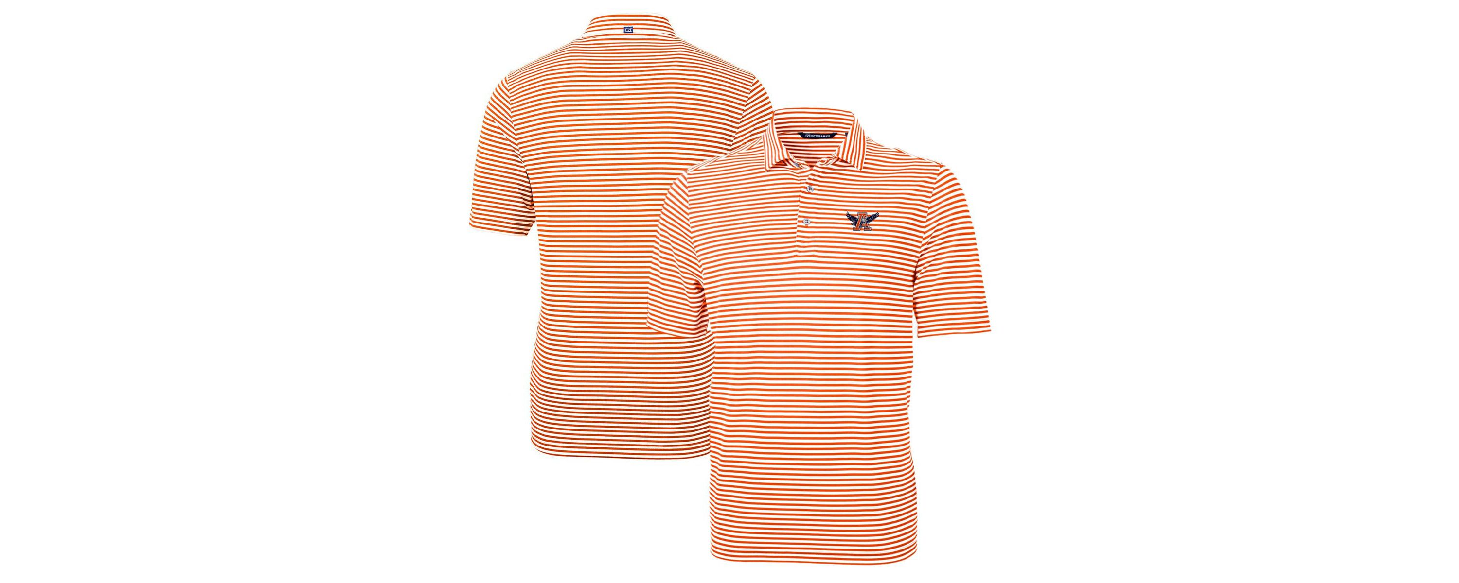 NCAA Auburn Tigers Big & Tall Team Logo Virtue Eco Pique Stripe Recycled Polo