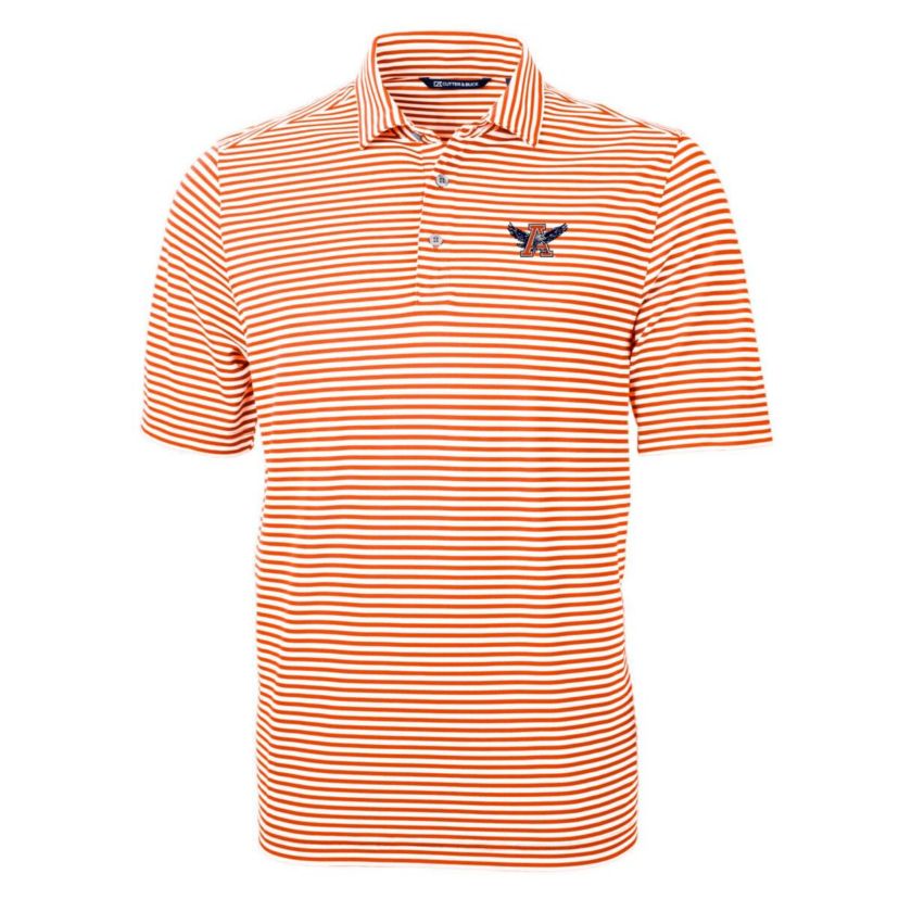 NCAA Auburn Tigers Big & Tall Team Logo Virtue Eco Pique Stripe Recycled Polo