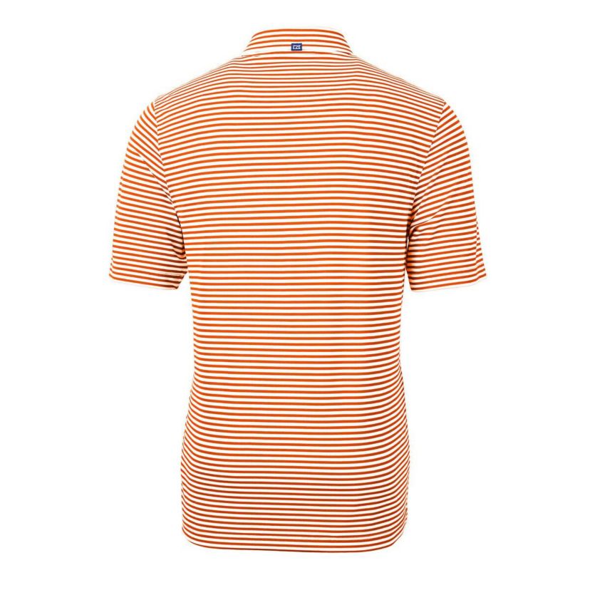 NCAA Auburn Tigers Big & Tall Team Logo Virtue Eco Pique Stripe Recycled Polo