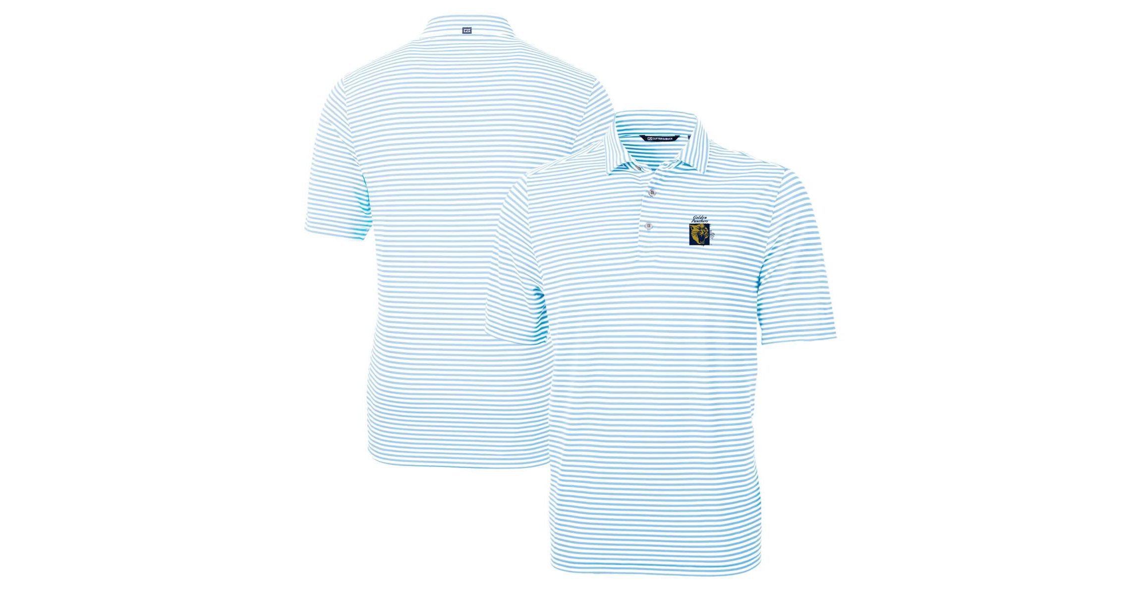 NCAA Light FIU Panthers Big & Tall Team Logo Virtue Eco Pique Stripe Recycled Polo