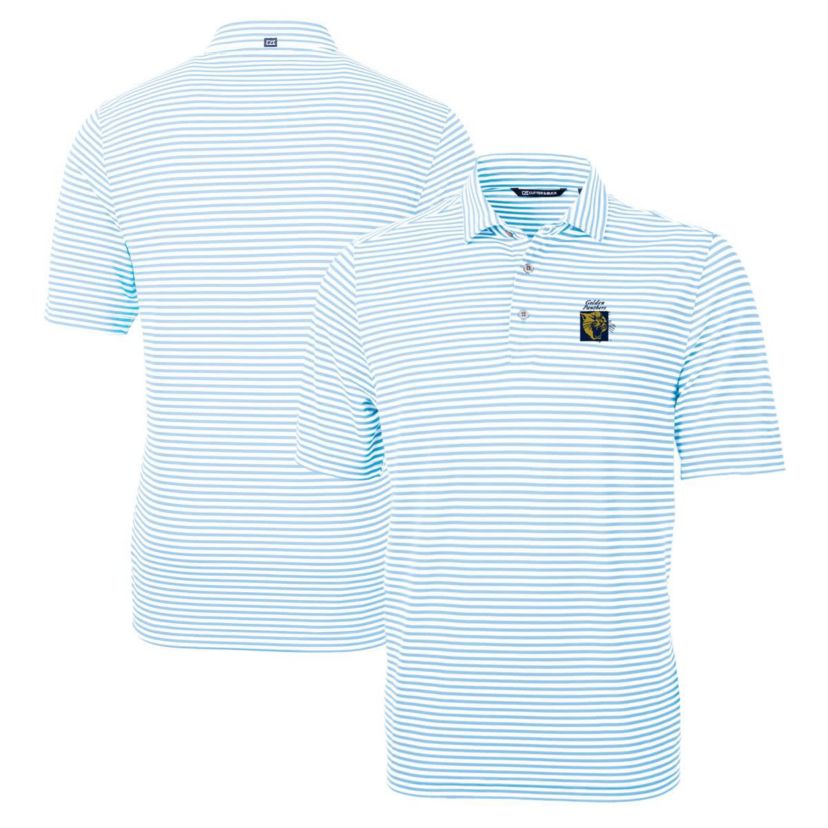 NCAA Light FIU Panthers Big & Tall Team Logo Virtue Eco Pique Stripe Recycled Polo