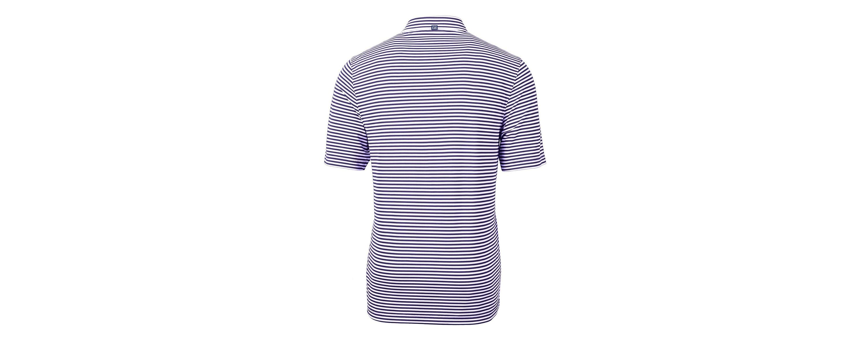 NCAA LSU Tigers Big & Tall Team Logo Virtue Eco Pique Stripe Recycled Polo