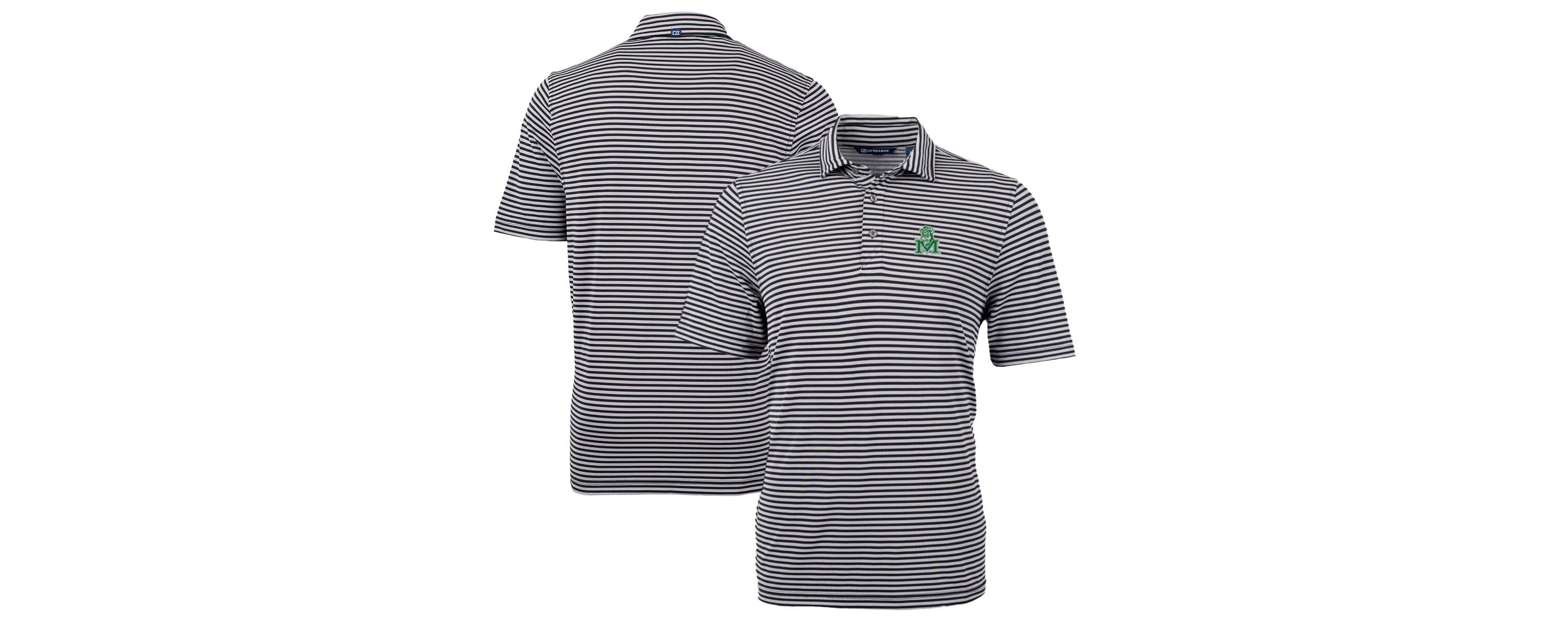 NCAA Marshall Thundering Herd Big & Tall Team Logo Virtue Eco Pique Stripe Recycled Polo