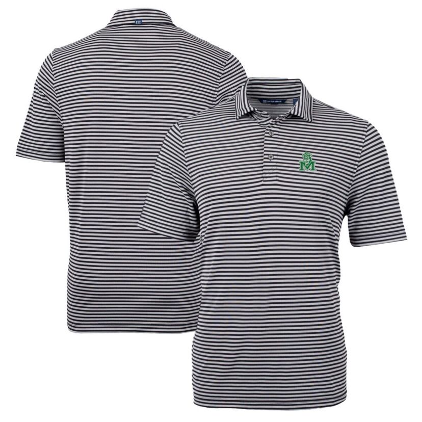 NCAA Marshall Thundering Herd Big & Tall Team Logo Virtue Eco Pique Stripe Recycled Polo