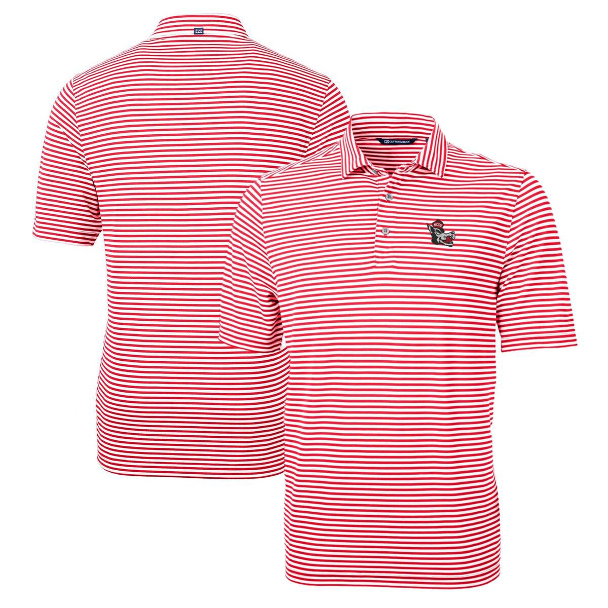 NCAA NC State Wolfpack Big & Tall Team Logo Virtue Eco Pique Stripe Recycled Polo