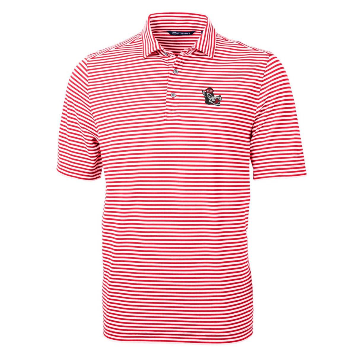 NCAA NC State Wolfpack Big & Tall Team Logo Virtue Eco Pique Stripe Recycled Polo