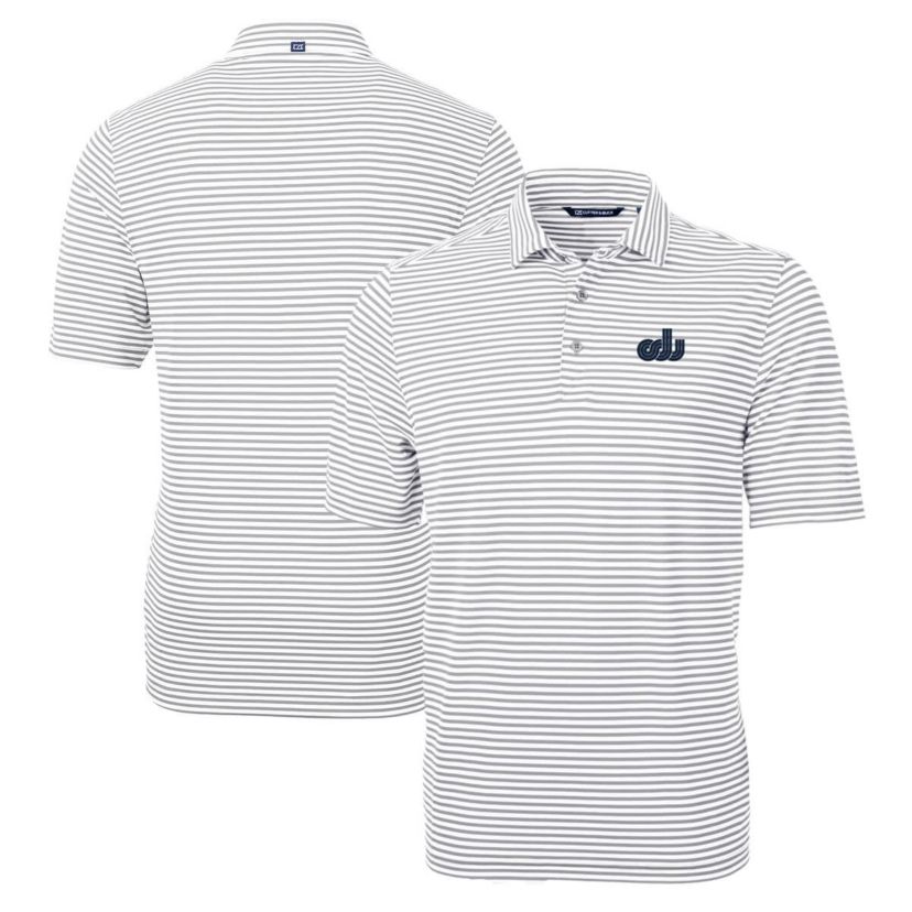 NCAA Old Dominion Monarchs Big & Tall Team Logo Virtue Eco Pique Stripe Recycled Polo