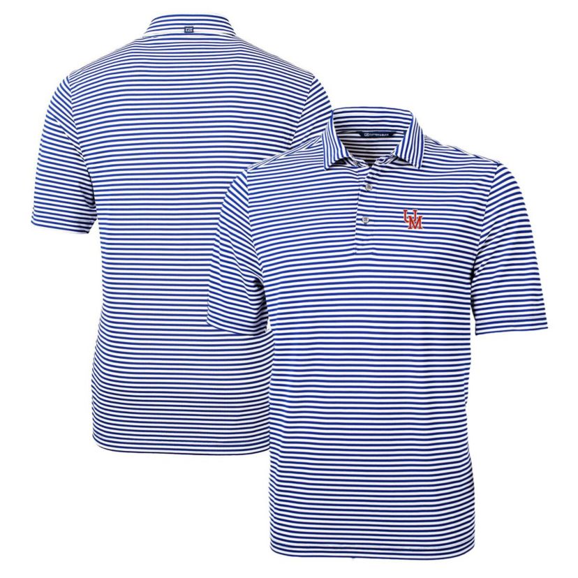 NCAA Ole Miss Rebels Big & Tall Team Logo Virtue Eco Pique Stripe Recycled Polo