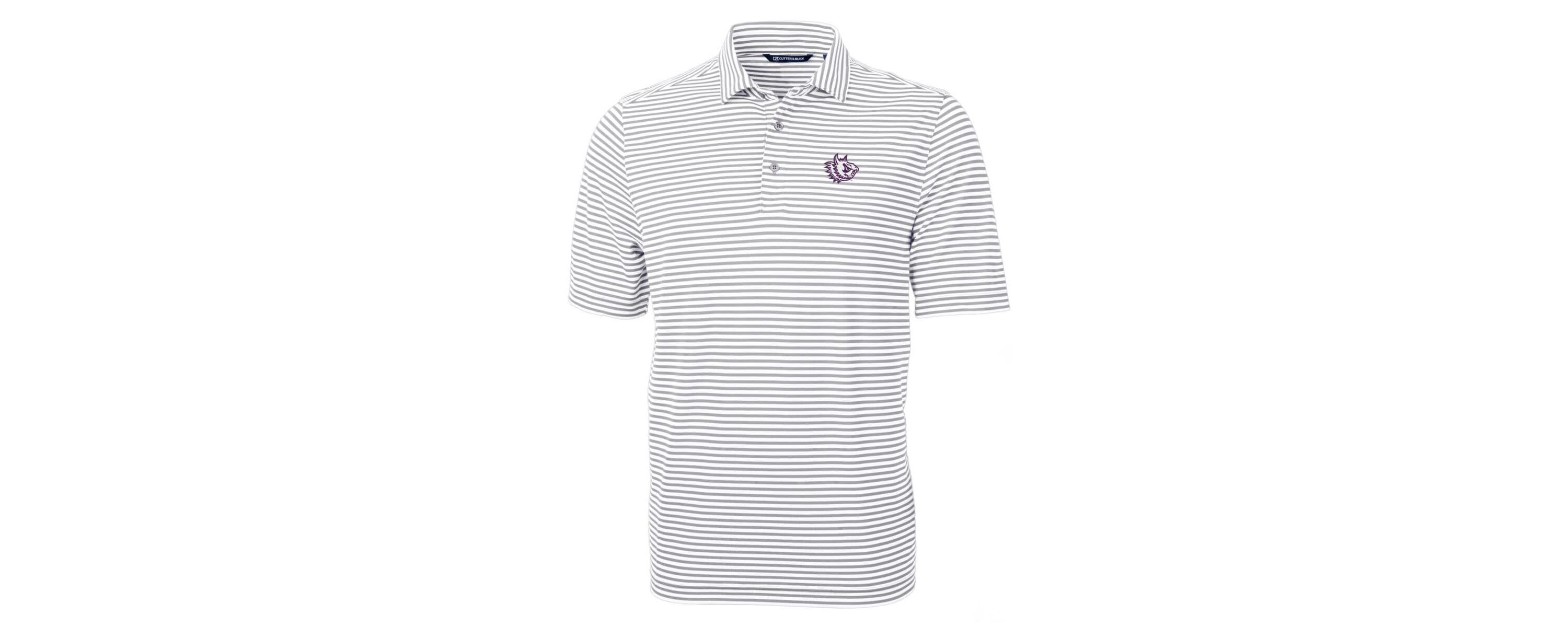 NCAA TCU Horned Frogs Big & Tall Team Logo Virtue Eco Pique Stripe Recycled Polo