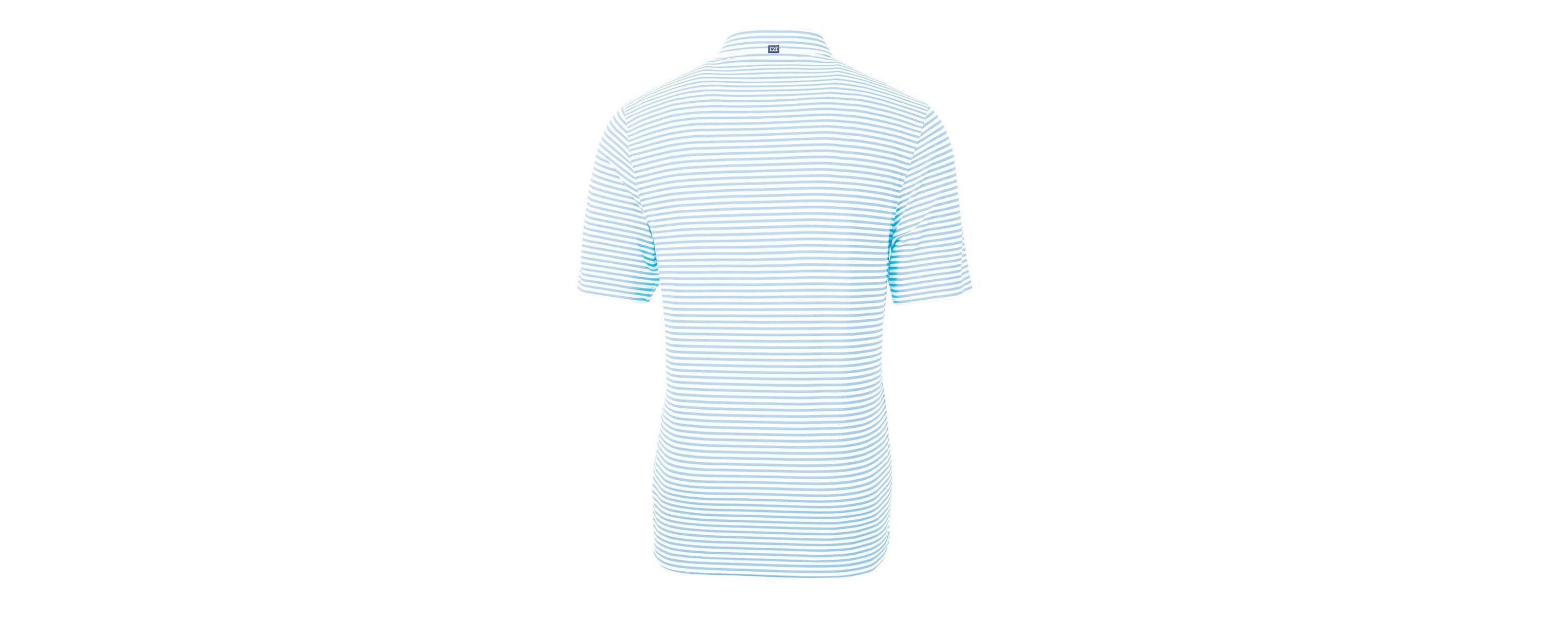 Tulane Green Wave NCAA Light Tulane Wave Big & Tall Team Logo Virtue Eco Pique Stripe Recycled Polo