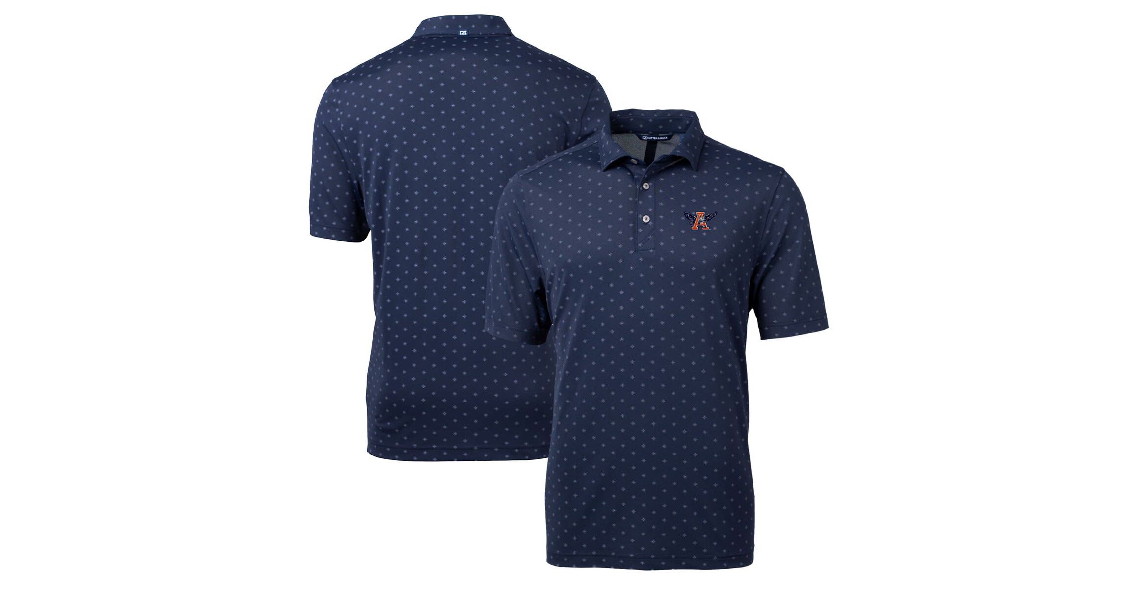 NCAA Auburn Tigers Team Big & Tall Virtue Eco Pique Tile Print Polo