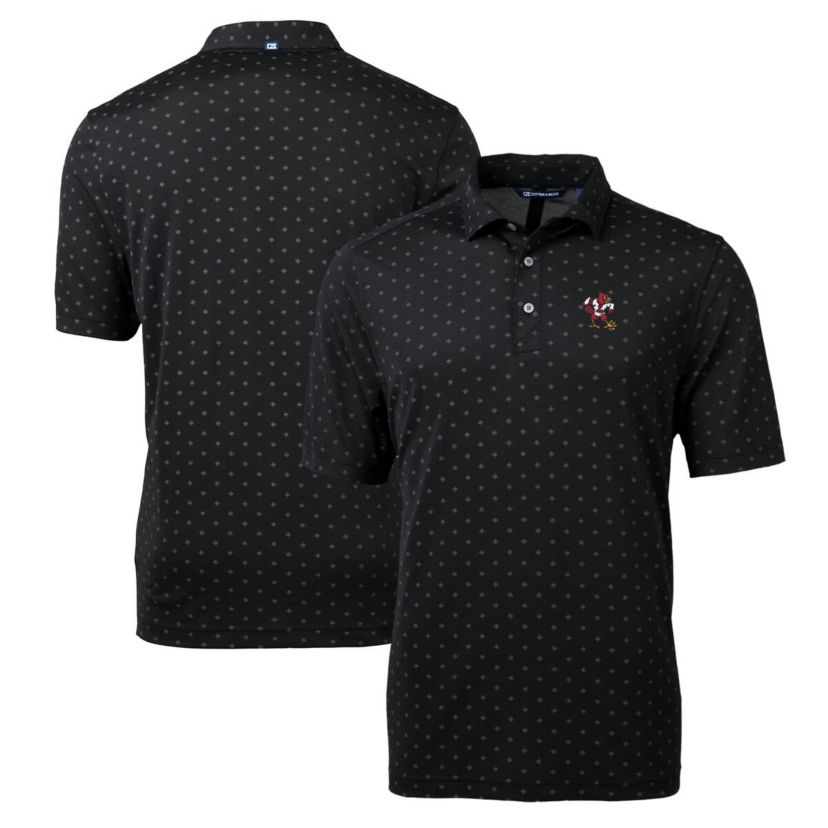NCAA Louisville Cardinals Team Big & Tall Virtue Eco Pique Tile Print Polo